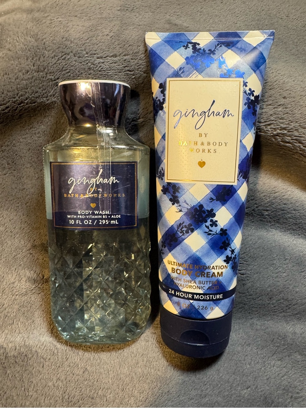 Bath & Body Works Gingham Body Wash & Body Cream Set
